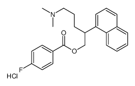 [5-(dimethylamino)-2-naphthalen-1-ylpentyl] 4-fluorobenzoate,hydrochloride结构式
