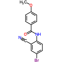 N-(4-Bromo-2-cyanophenyl)-4-methoxybenzamide结构式