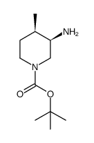 (3R,4R)-N-BOC-3-氨基-4-甲基哌啶结构式