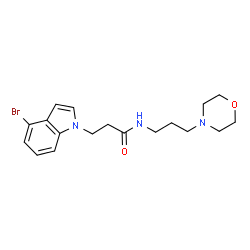 3-(4-bromo-1H-indol-1-yl)-N-[3-(morpholin-4-yl)propyl]propanamide结构式