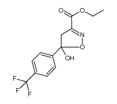ethyl 5-hydroxy-5-[4-(trifluoromethyl)phenyl]-4,5-dihydro-3-isoxazolecarboxylate Structure