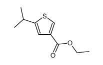 5-(1-Methyl-ethyl)-3-thiophencarbonsaeureethylester结构式