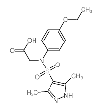[[(3,5-Dimethyl-1H-pyrazol-4-yl)sulfonyl]-(4-ethoxyphenyl)amino]acetic acid Structure