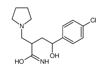4-(4-chlorophenyl)-4-hydroxy-2-(pyrrolidin-1-ylmethyl)butanamide结构式