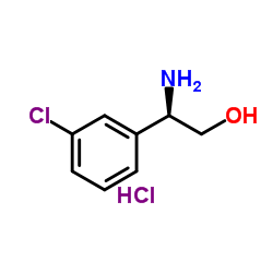 (R)-2-氨基-2-(3-氯苯基)乙醇盐酸盐结构式