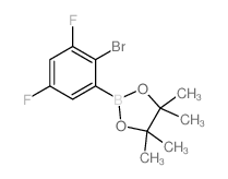 2-(2-Bromo-3,5-difluorophenyl)-4,4,5,5-tetramethyl-1,3,2-dioxaborolane Structure