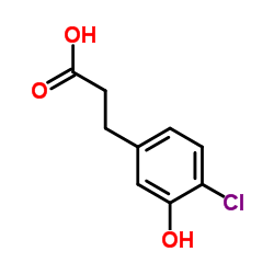 3-(4-Chloro-3-hydroxyphenyl)propanoic acid结构式