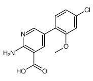 2-amino-5-(4-chloro-2-methoxyphenyl)pyridine-3-carboxylic acid结构式
