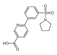 6-(3-pyrrolidin-1-ylsulfonylphenyl)pyridine-3-carboxylic acid Structure