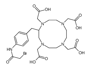 4-bromoacetamidobenzyl-1,4,7,10-tetraazacyclododecane-N,N',N'',N'''-tetraacetic acid Structure