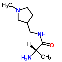 N-[(1-Methyl-3-pyrrolidinyl)methyl]alaninamide结构式