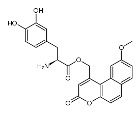 3,4-dihydroxy-L-phenylalanine (9-methoxy-(5,6)-benzocoumarin-1-yl)methyl ester结构式