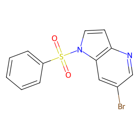 6-Bromo-1-(phenylsulfonyl)-1H-pyrrolo[3,2-b]pyridine结构式
