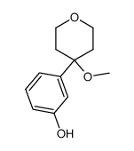 4-(3-hydroxyphenyl)-4-methoxy-3,4,5,6-tetrahydro-2H-pyran Structure