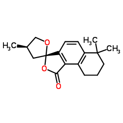 (2S,4R)-4,6',6'-Trimethyl-4,5,6',7',8',9'-hexahydro-1'H,3H-spiro[furan-2,3'-naphtho[1,2-c]furan]-1'-one Structure