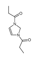 1H-Imidazole,2,3-dihydro-1,3-bis(1-oxopropyl)- (9CI) structure