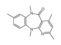 2,4,6,8,11-pentamethylpyrido[3,2-c][1,5]benzodiazepin-5-one Structure