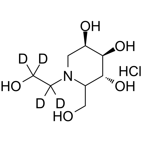 Miglitol-d4 hydrochloride结构式