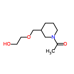 1-{3-[(2-Hydroxyethoxy)methyl]-1-piperidinyl}ethanone结构式