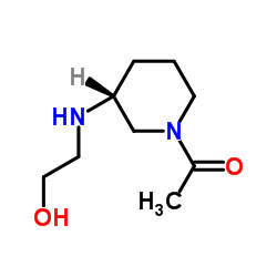 1-{(3R)-3-[(2-Hydroxyethyl)amino]-1-piperidinyl}ethanone结构式
