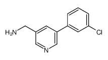 [5-(3-chlorophenyl)pyridin-3-yl]methanamine结构式