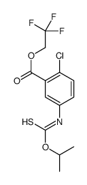 2,2,2-trifluoroethyl 2-chloro-5-(propan-2-yloxycarbothioylamino)benzoate Structure