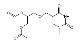 5-[(2,3-diacetoxy-1-propoxy)methyl]-1-methyluracil结构式