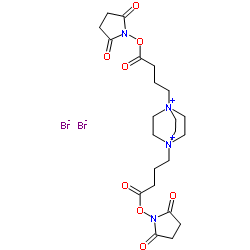 1,4-Bis{4-[(2,5-dioxo-1-pyrrolidinyl)oxy]-4-oxobutyl}-1,4-diazoni abicyclo[2.2.2]octane dibromide图片