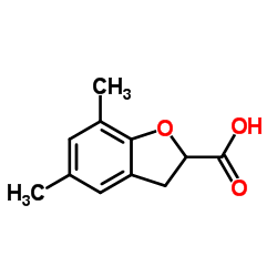 5,7-Dimethyl-2,3-dihydro-1-benzofuran-2-carboxylic acid Structure