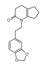 N-[2-[3,4-(methylenedioxy)phenyl]ethyl]-1,2,3,4,6,7-hexahydro-5H-1-pyrind-2-one结构式