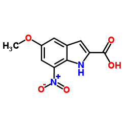 5-Methoxy-7-nitro-1H-indole-2-carboxylic acid structure