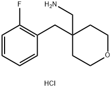 4-[(2-Fluorophenyl)methyl]oxan-4-ylmethanamine hydrochloride Structure