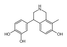 4-(3,4-dihydroxyphenyl)-7-hydroxy-8-methyl-1,2,3,4-tetrahydroisoquinoline结构式