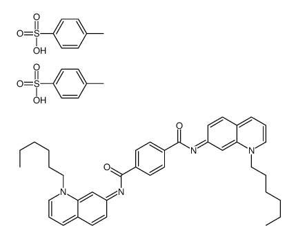 1-N,4-N-bis(1-hexylquinolin-1-ium-7-yl)benzene-1,4-dicarboxamide,4-methylbenzenesulfonate结构式