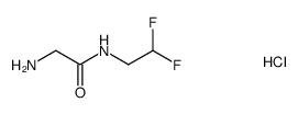 2-amino-N-(2,2-difluoroethyl)acetamide hydrochloride结构式