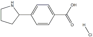 4-Pyrrolidin-2-yl-benzoic acid hydrochloride结构式