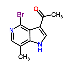 1-(4-Bromo-7-methyl-1H-pyrrolo[3,2-c]pyridin-3-yl)ethanone结构式