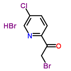 2-Bromo-1-(5-chloropyridin-2-yl)ethanone hydrobromide structure