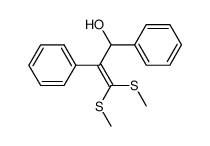 3,3-Bis-methylthio-1,2-diphenyl-prop-2-enol结构式