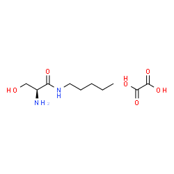 (2S)-2-AMINO-3-HYDROXY-N-PENTYLPROPIONAMIDE--OXALIC ACID (1:1)结构式