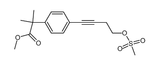 4-<4-(Methanesulfonyloxy)-1-butynyl>-α,α-dimethylbenzeneacetic acid methyl ester Structure