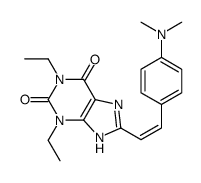 8-[(E)-2-[4-(dimethylamino)phenyl]ethenyl]-1,3-diethyl-7H-purine-2,6-dione Structure