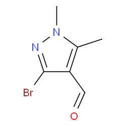 3-溴-1,5-二甲基-1H-吡唑-4-甲醛结构式