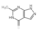 4H-Pyrazolo[3,4-d]pyrimidine-4-thione,1,5-dihydro-6-methyl- Structure