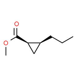 Cyclopropanecarboxylic acid, 2-propyl-, methyl ester, cis- (9CI) Structure
