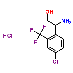 2-Amino-2-[4-chloro-2-(trifluoromethyl)phenyl]ethanol hydrochloride (1:1)结构式