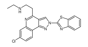 2-[2-(1,3-benzothiazol-2-yl)-7-chloropyrazolo[4,3-c]quinolin-4-yl]-N-ethylethanamine Structure