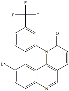 9-bromo-1-(3-(trifluoromethyl)phenyl)benzo[h][1,6]naphthyridin-2(1H)-one Structure