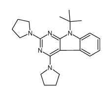 9-tert-butyl-2,4-dipyrrolidin-1-ylpyrimido[4,5-b]indole Structure