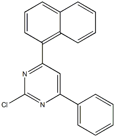 2-Chloro-4-(naphthalen-1-yl)-6-phenyl-pyrimidine Structure